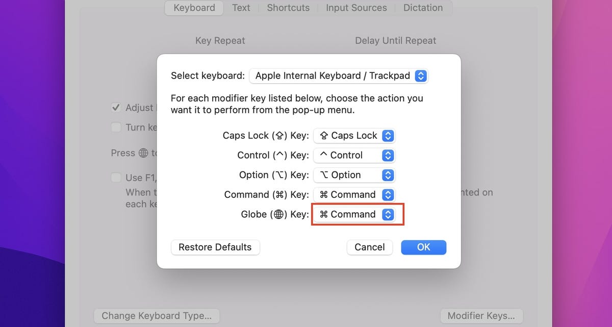 Mac OS change key remapping