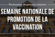 Declaration of the premier minister for the National Semaine de promotion de la vaccination